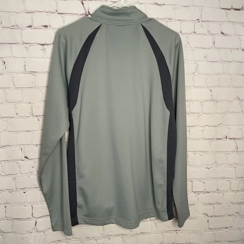 ALO Coolfit‎ Mens Small S Shirt Pullover 3/4 Zip Gray  Activewear Long Sleeve
